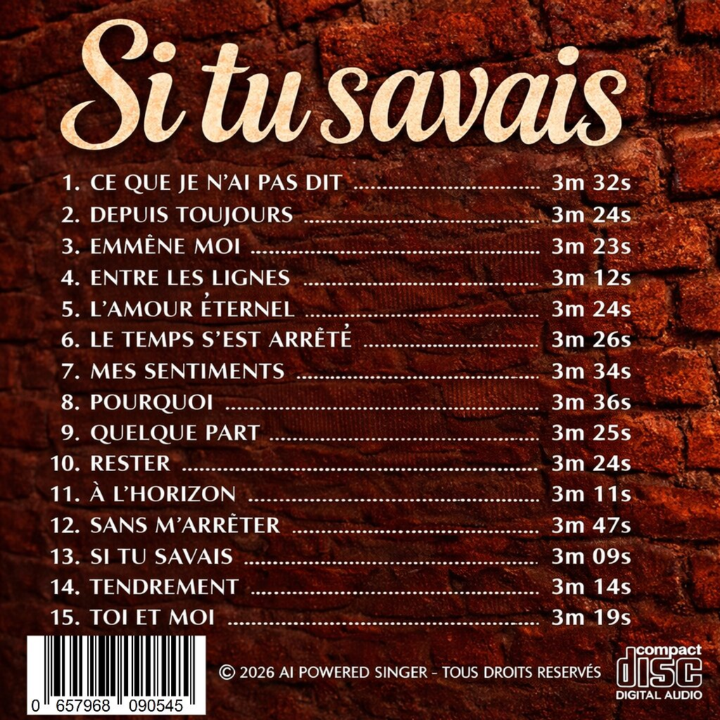 Liam-Si tu savais (Album 15 titres )